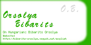 orsolya bibarits business card